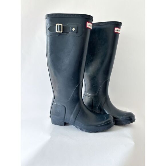 Hunter original tall rainboots navy blue size 7/8 - Picture 12 of 12